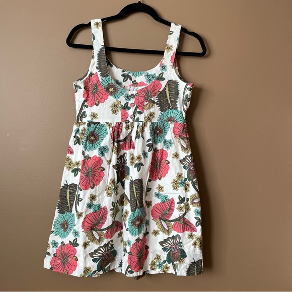 Suzy Shier White Sleeveless Floral Spring/Summer 100% Cotton Dress Size M - Picture 3 of 13